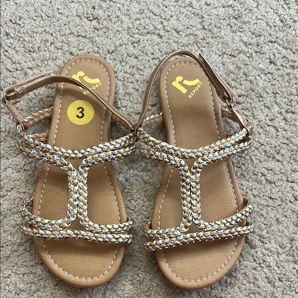 Report Girls gold/solver/bronze sandals